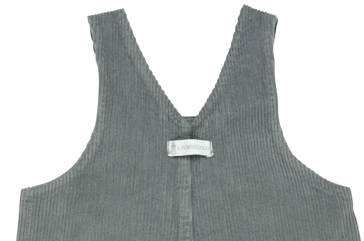 Velvet Overall - Light Grey