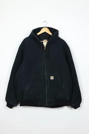 Vintage Carhartt Black Hooded Jacket