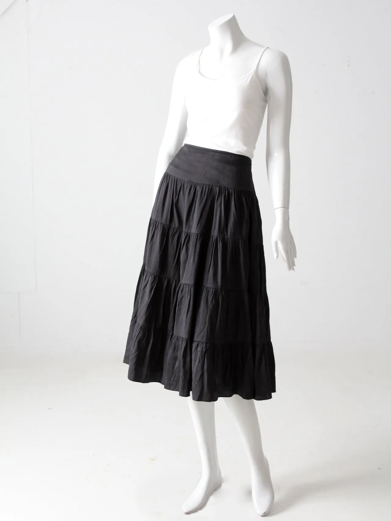 vintage silk peasant skirt