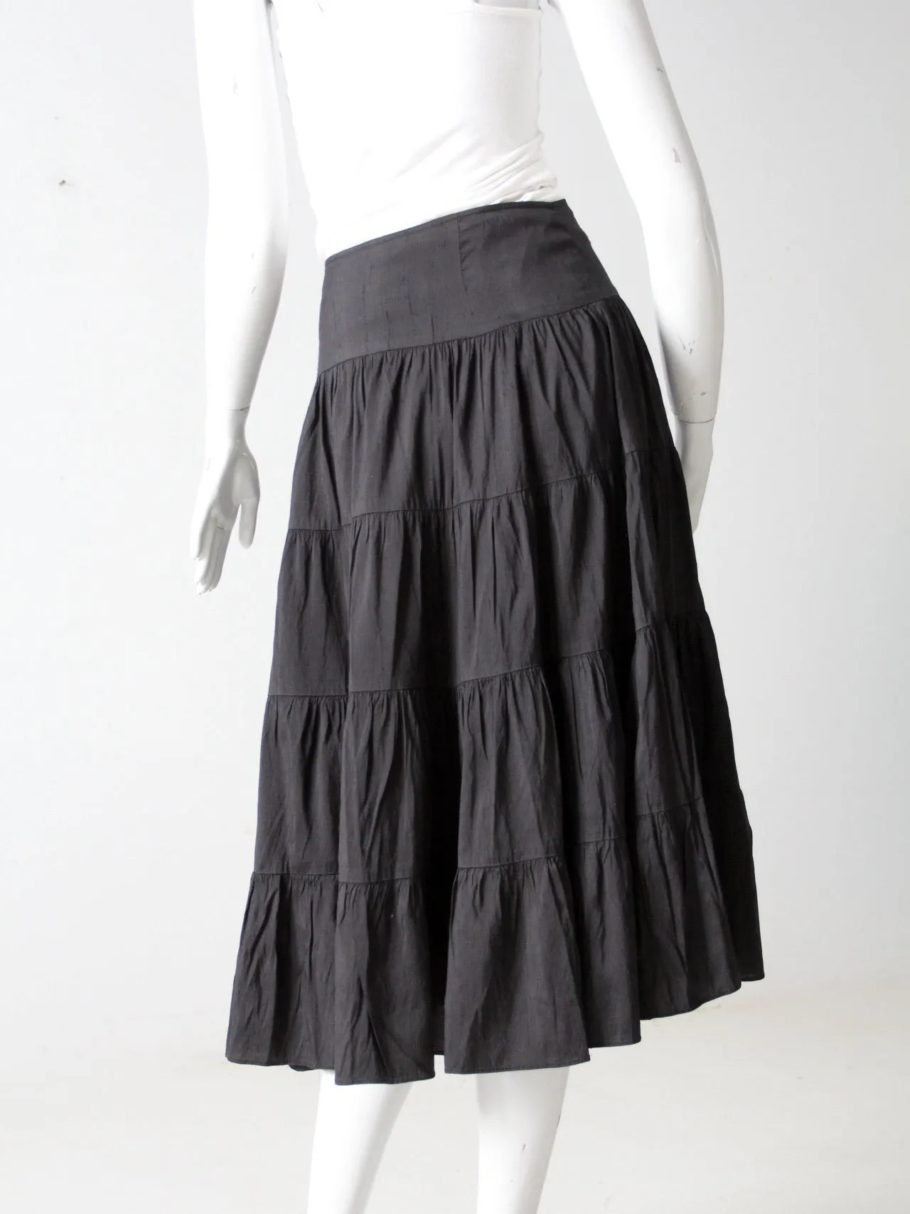 vintage silk peasant skirt