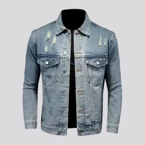 Vintage slim men's denim jacket