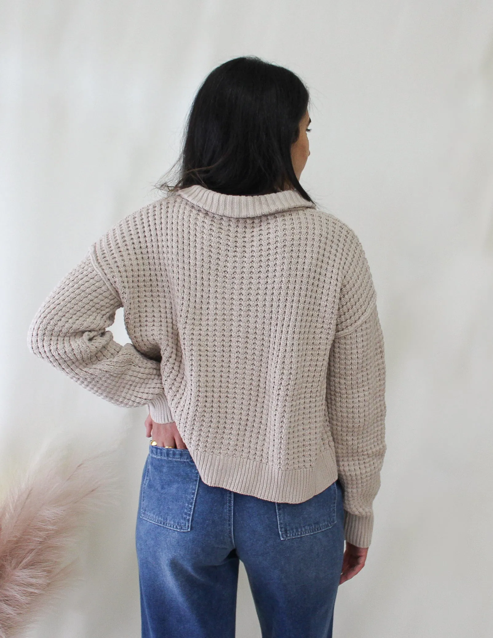 Waffle Knit Sweater