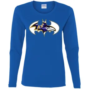 We Are The Baltimore Ravens Batman Nfl Mashup Women Long Sleeve Shirt