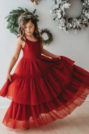 Wendy Dress (venetian red tulle)