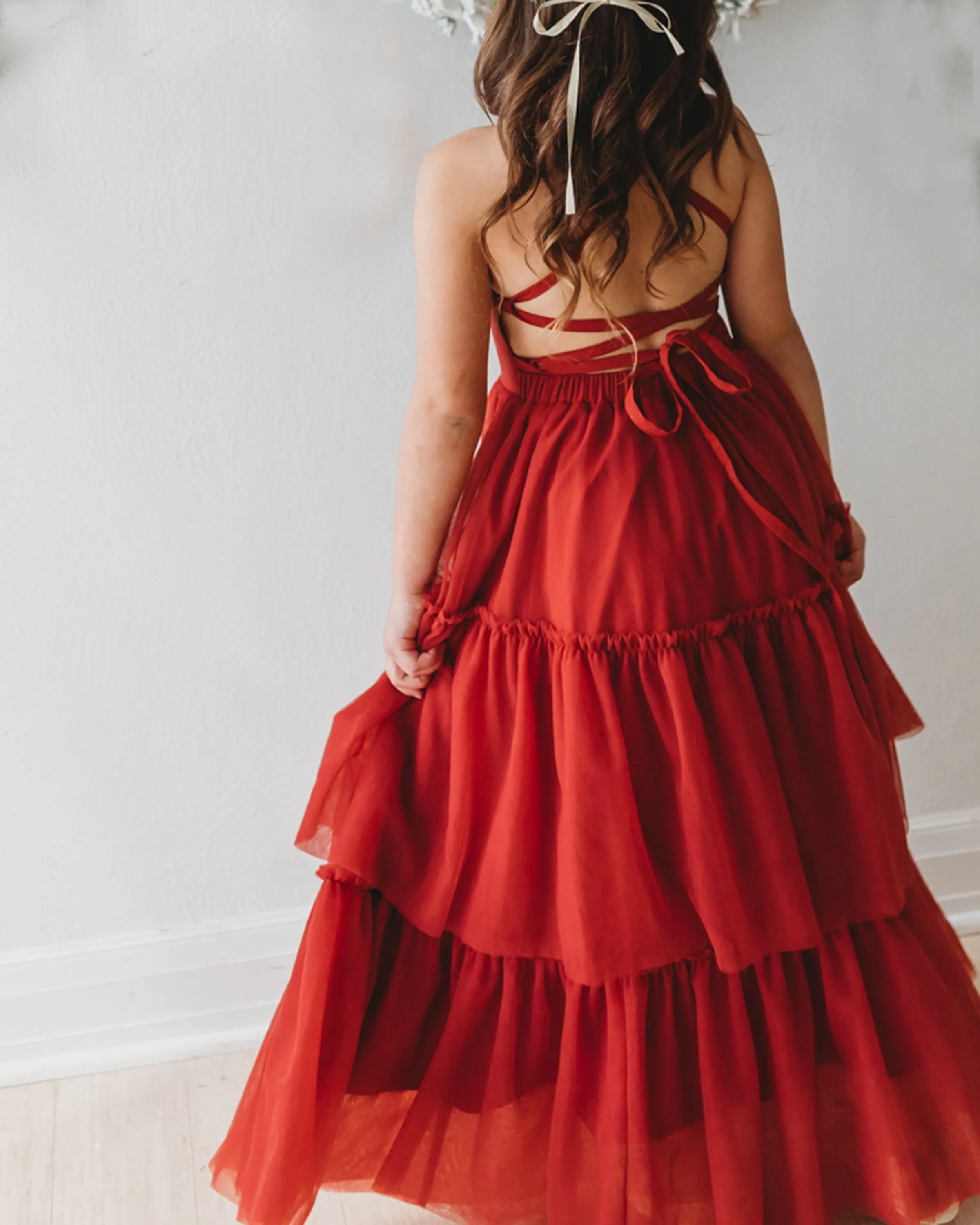 Wendy Dress (venetian red tulle)