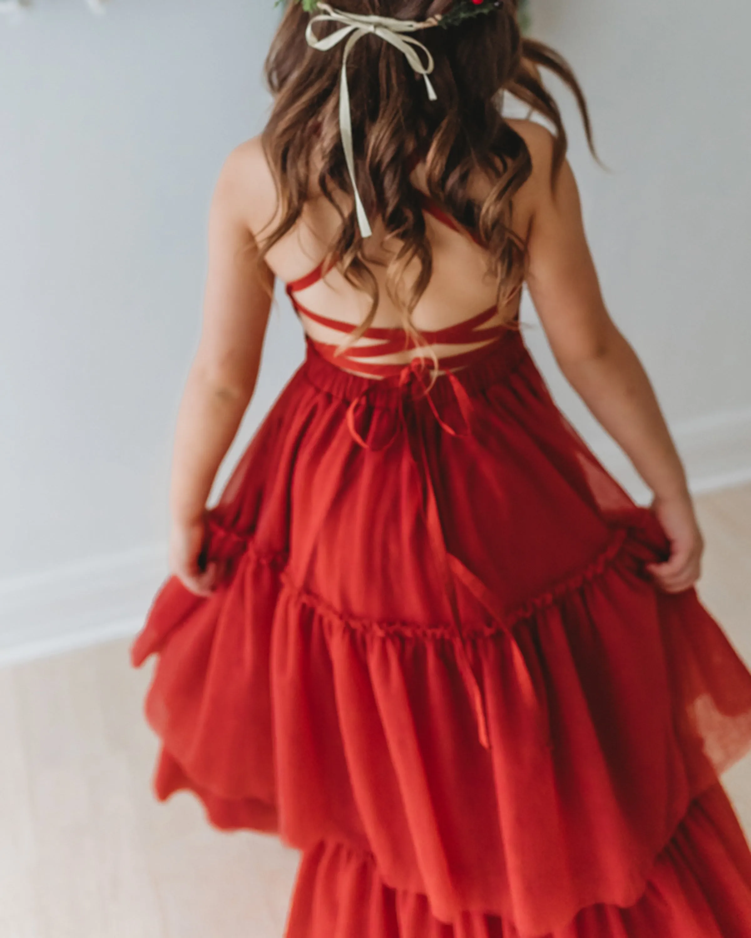 Wendy Dress (venetian red tulle)