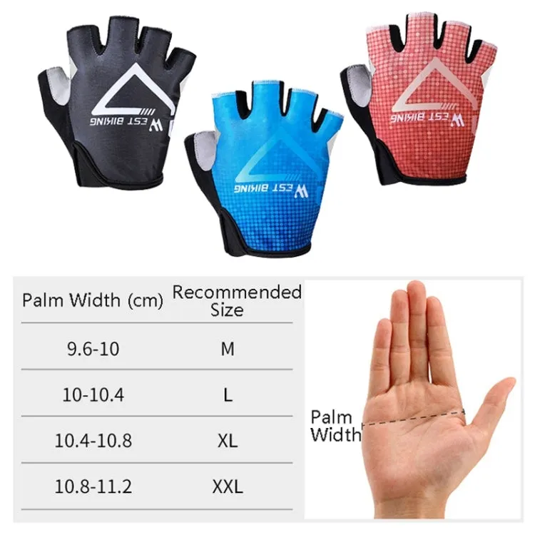 WEST BIKING YP0211215 Riding Gloves Summer Half Finger Breathable Outdoor Cycling Gloves, Size: L(Black)