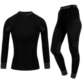 Women's Thermoactive Underwear Alpinus Tactical Base Layer Set Black-Gray Gt18370