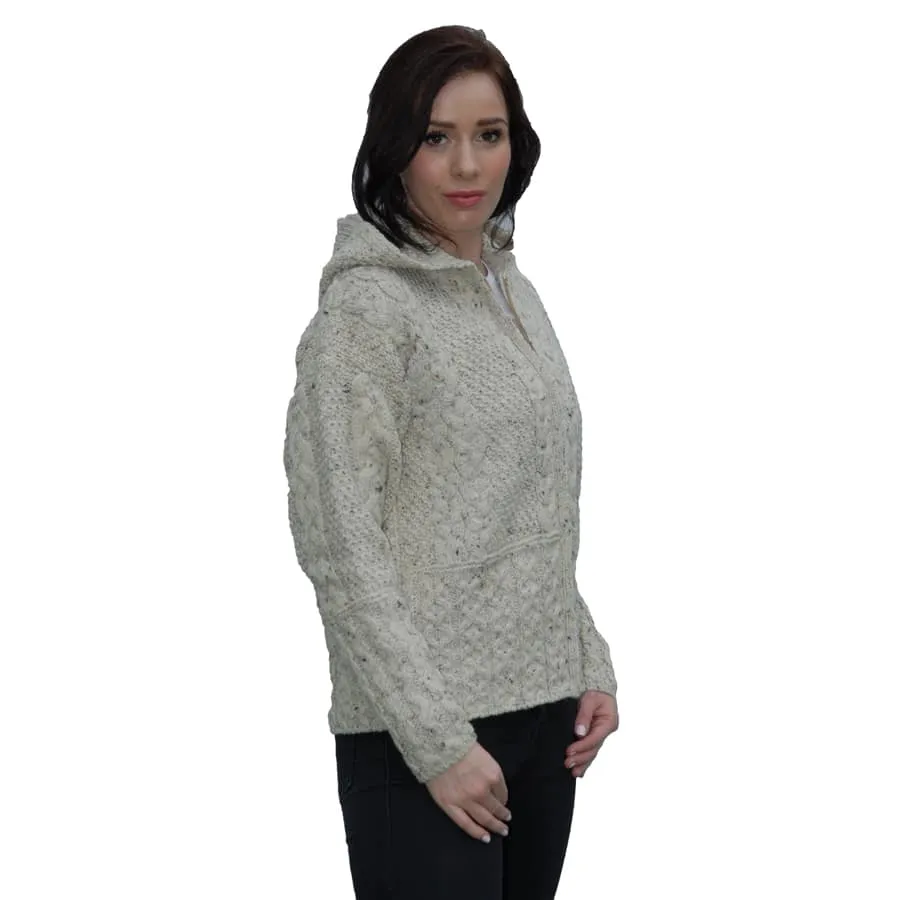 Wool Zip Up Hoody Sweater