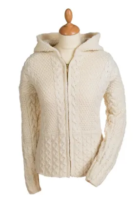 Wool Zip Up Hoody Sweater